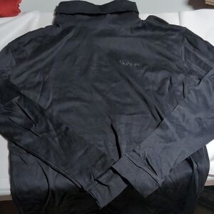 Men's Black And Orange Turtle Neck Sherpa Outdoor